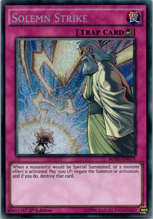 Yugioh Solemn Strike BOSH-EN079 1st Edition Secret Rare NM