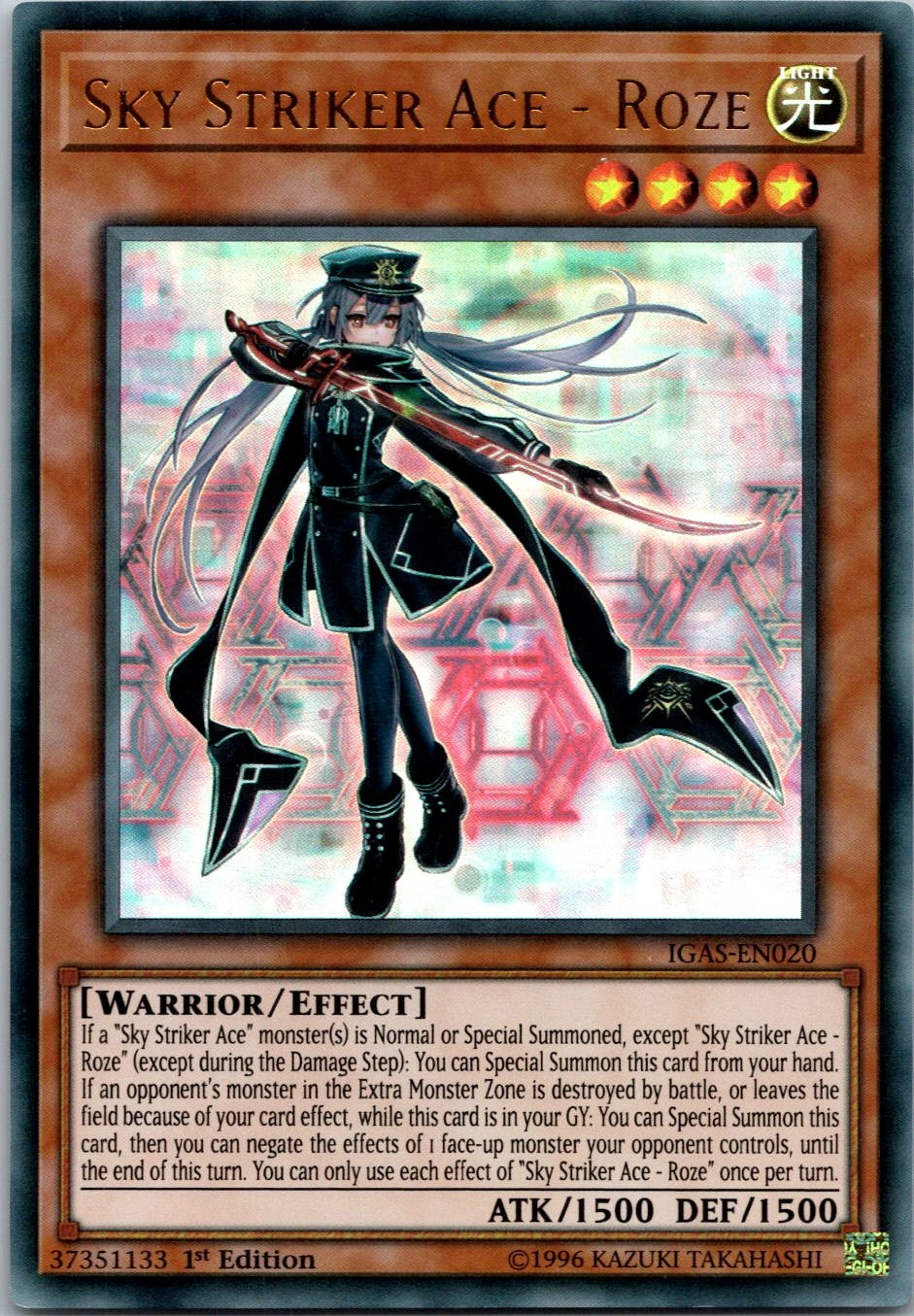 Yugioh Sky Striker Ace - Roze IGAS-EN020 1st Edition Ultra Rare NM