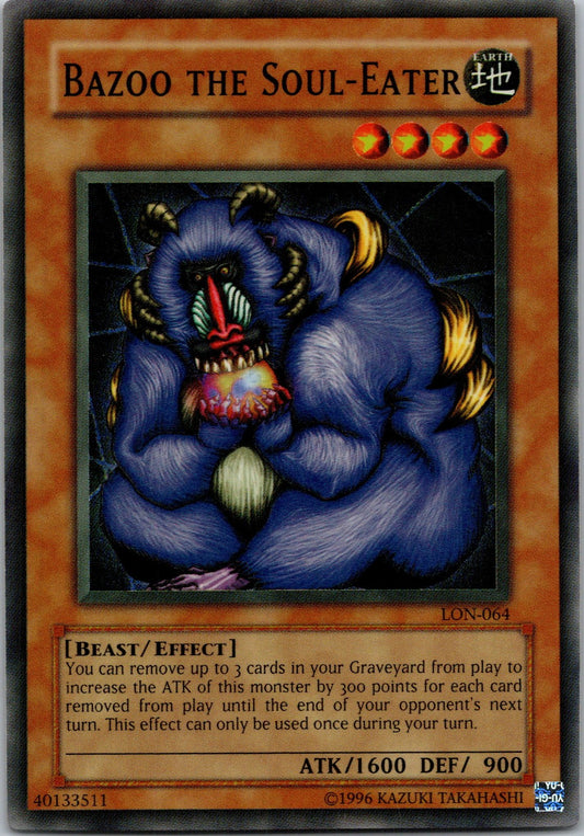Yugioh Bazoo the Soul-Eater LON-064 OG Print Super Rare NM