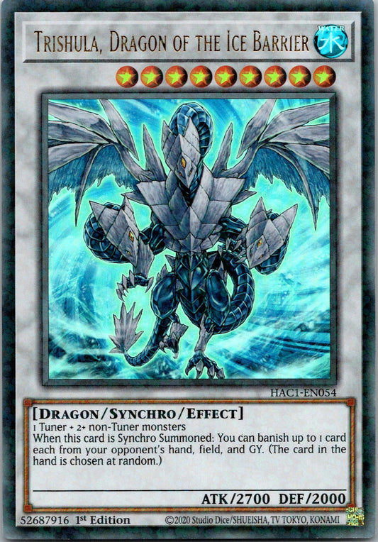 Yugioh Trishula, Dragon of the Ice Barrier (Duel Terminal) HAC1-EN054 1st Editio
