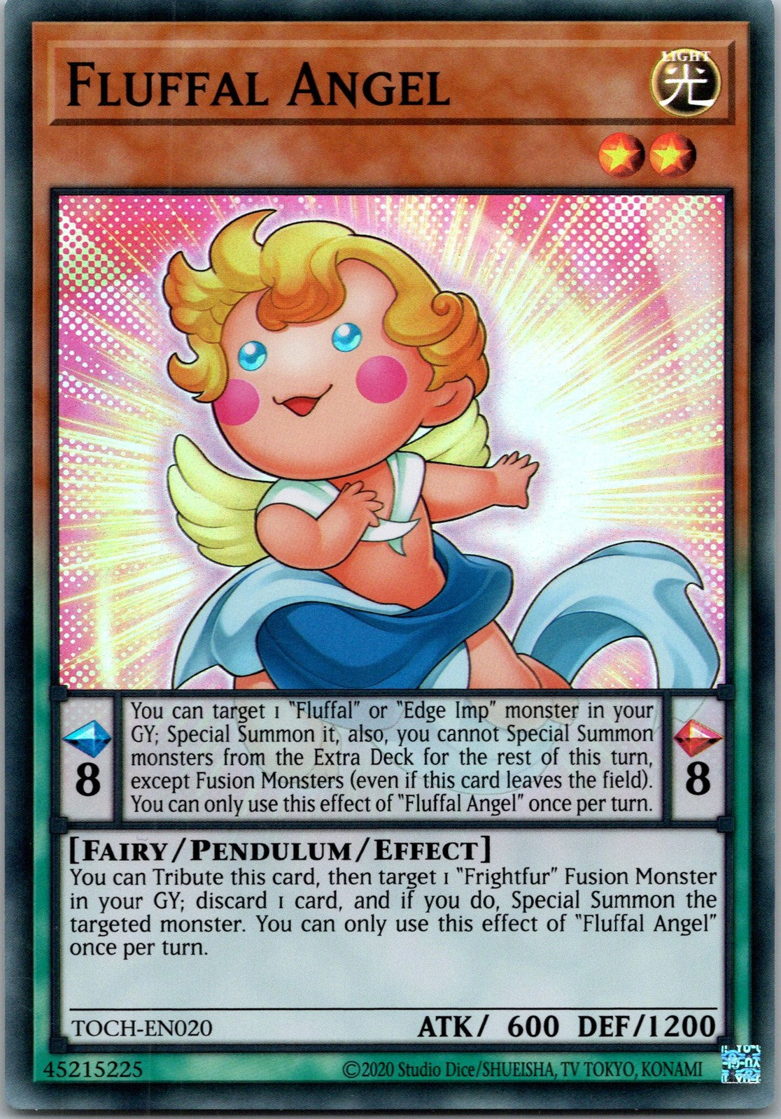 Yugioh Fluffal Angel TOCH-EN020 Super Rare NM
