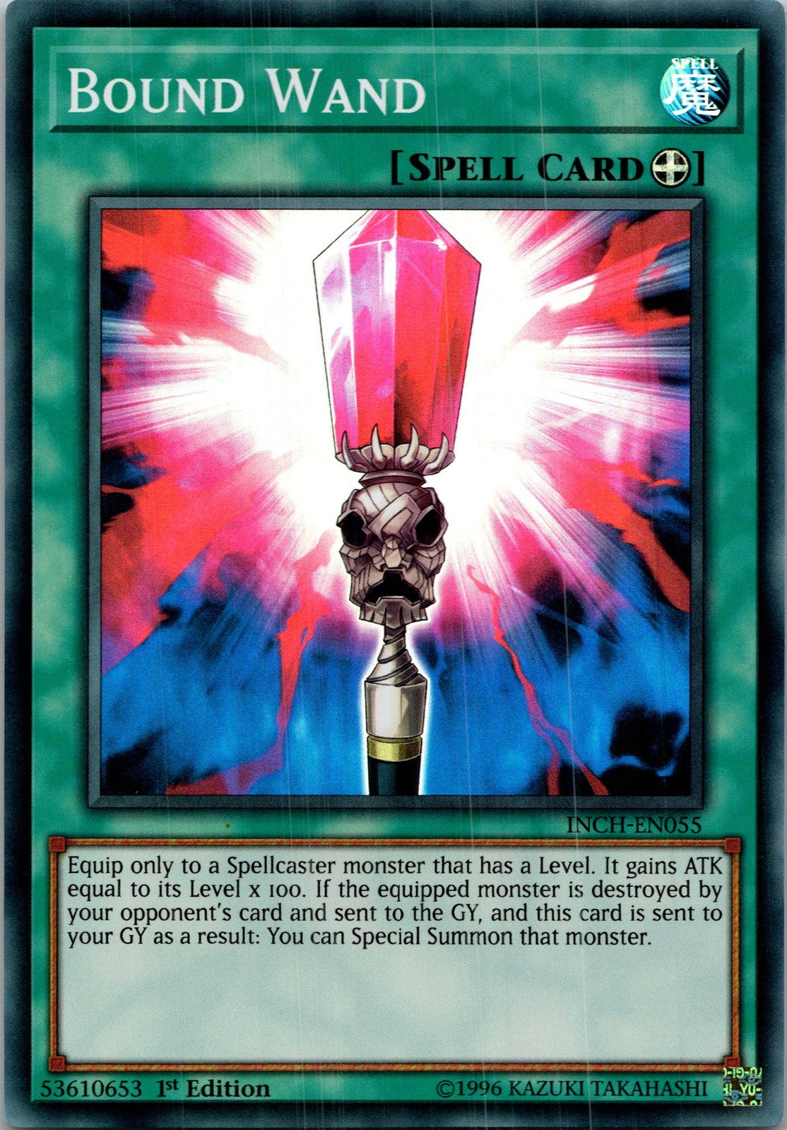 Yugioh Bound Wand INCH-EN055 1st Edition Super Rare NM