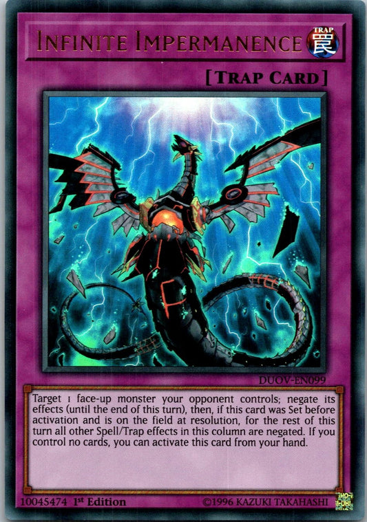 Yugioh Infinite Impermanence DUOV-EN099 1st Edition Ultra Rare NM