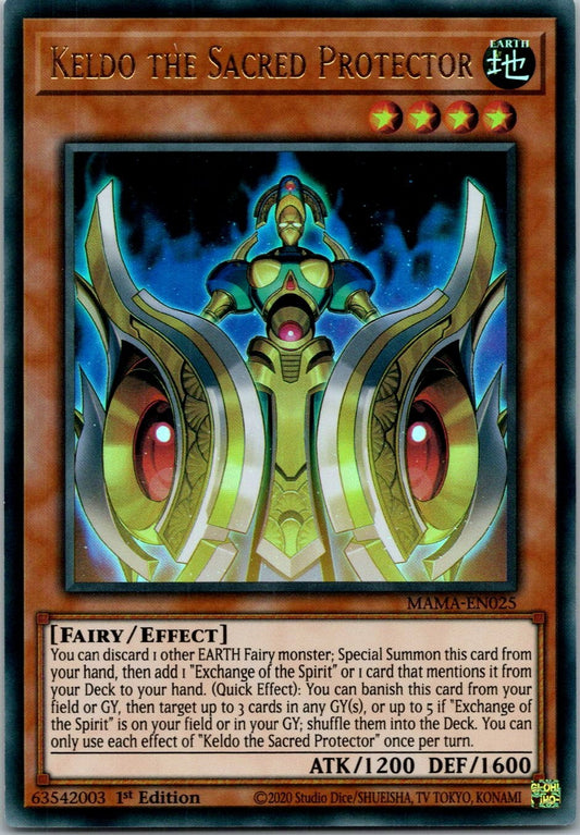 Yugioh Keldo the Sacred Protector MAMA-EN025 1st Edition Ultra Rare NM