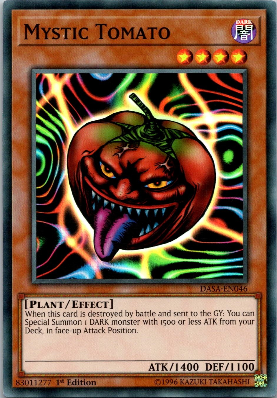 Yugioh Mystic Tomato DASA-EN046 1st Edition Super Rare NM