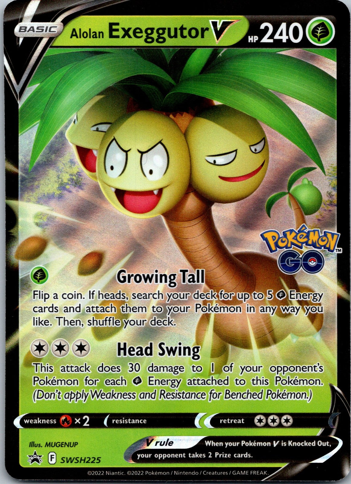 Pokemon Alolan Exeggutor V Promo SWSH: Sword & Shield Promo Cards SWSH225 NM