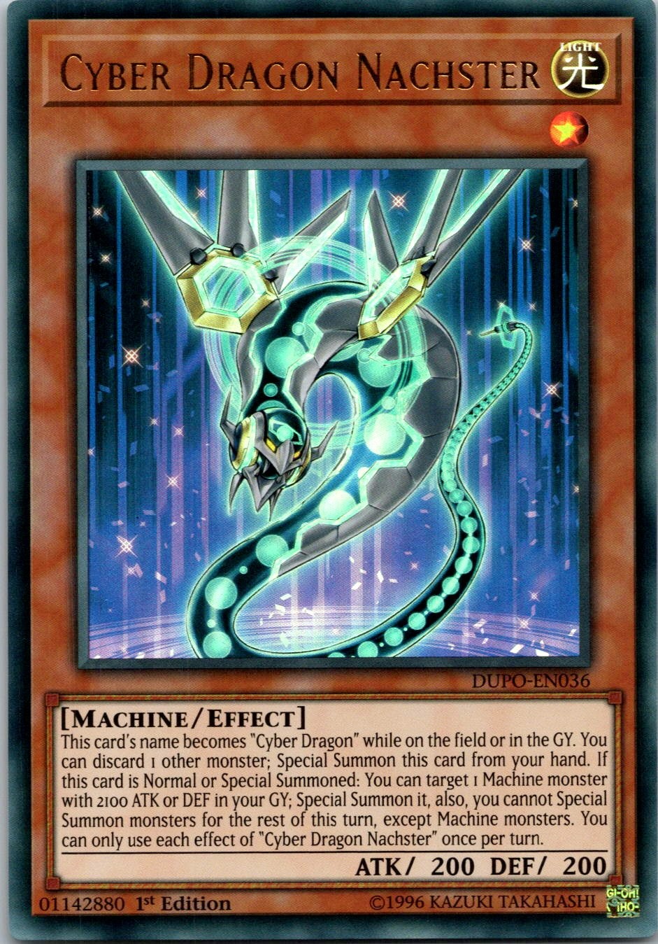 Yugioh Cyber Dragon Nachster DUPO-EN036 1st Edition Ultra Rare NM