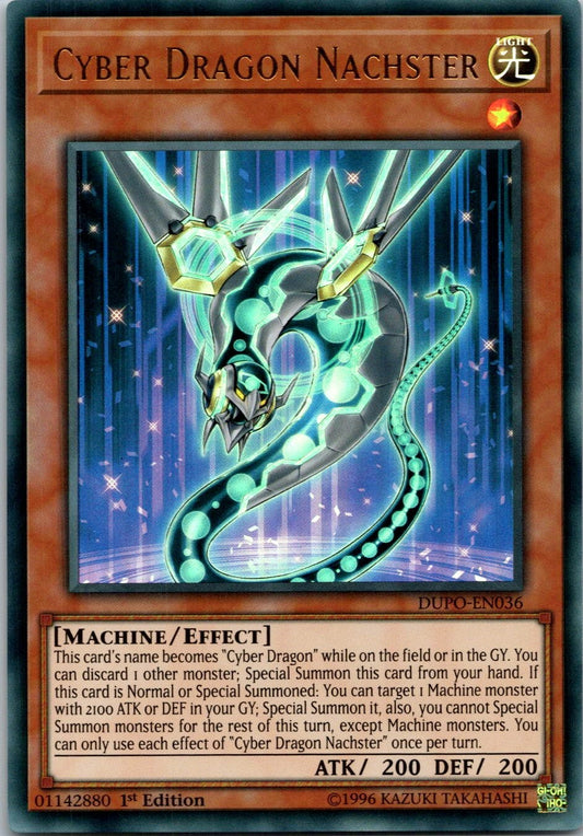 Yugioh Cyber Dragon Nachster DUPO-EN036 1st Edition Ultra Rare NM