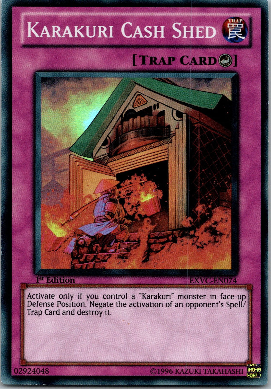 Yugioh Karakuri Cash Shed EXVC-EN074 1st Edition Super Rare NM