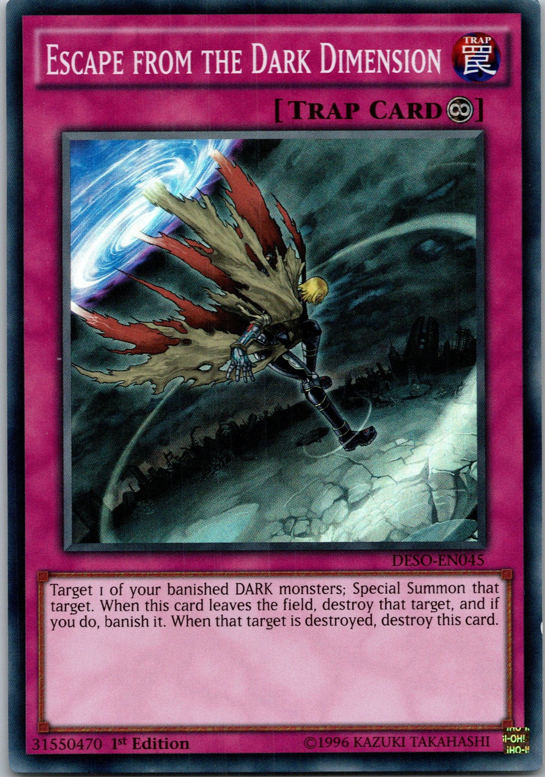 Yugioh Escape from the Dark Dimension DESO-EN045 1st Edition Super Rare NM