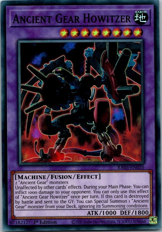 Yugioh Ancient Gear Howitzer RA03-EN035 1st Edition Super Rare NM