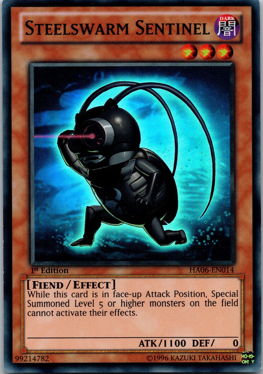 Yugioh Steelswarm Sentinel HA06-EN014 1st Edition Super Rare NM