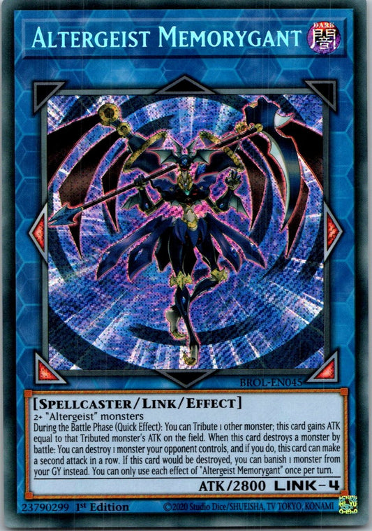 Yugioh Altergeist Memorygant BROL-EN045 1st Edition Secret Rare NM