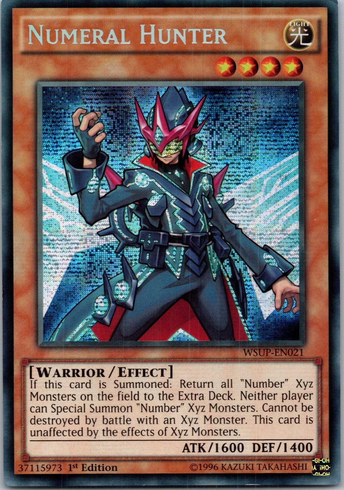 Yugioh Numeral Hunter WSUP-EN021 1st Edition Prismatic Secret Rare NM