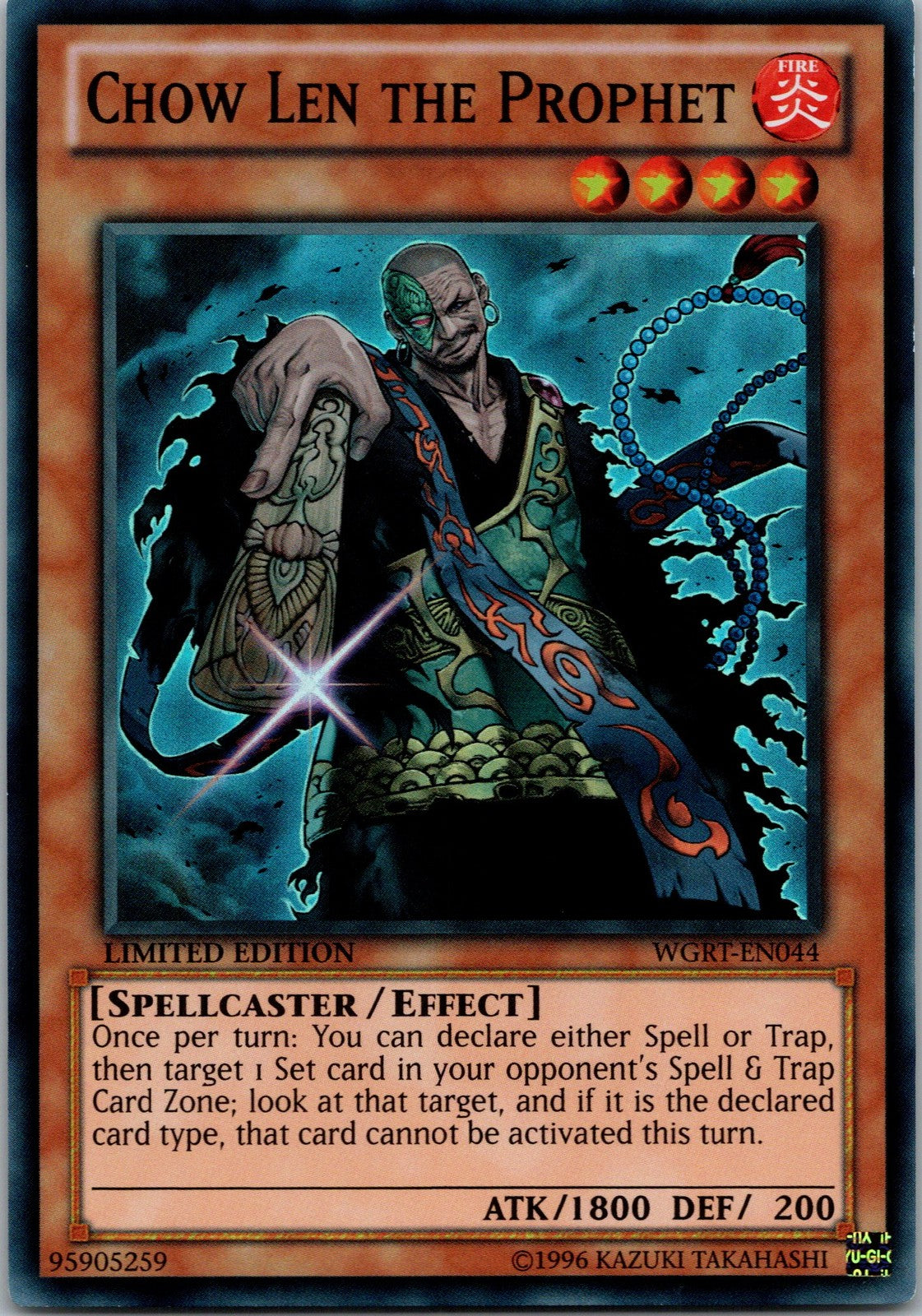Yugioh Chow Len the Prophet WGRT-EN044 Limited Edition Super Rare NM