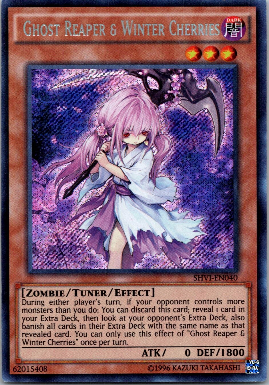 Yugioh Ghost Reaper & Winter Cherries SHVI-EN040 Secret Rare NM