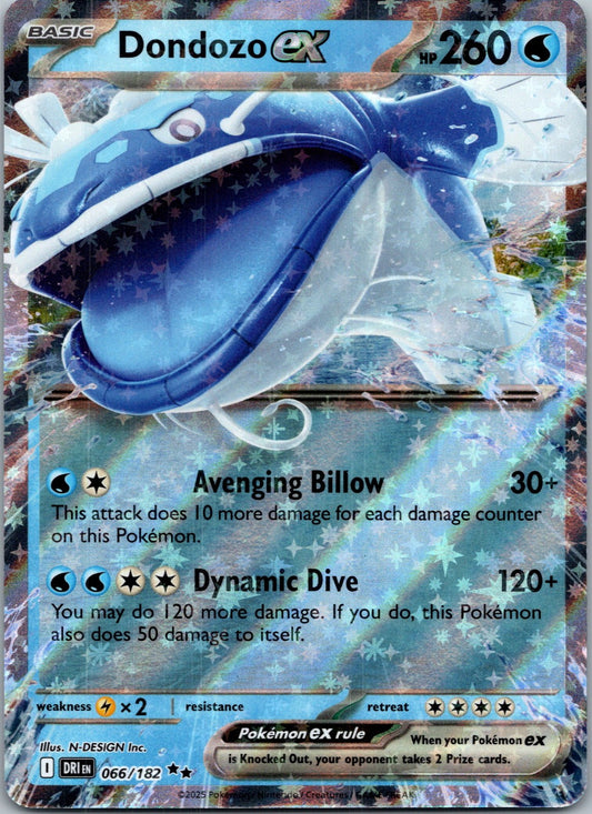 Pokemon Dondozo ex 066/182 Double Rare NM