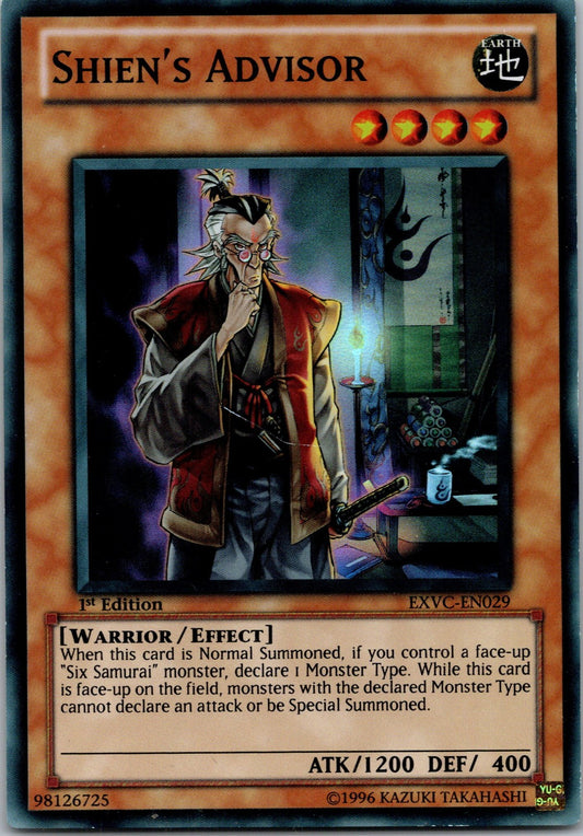 Yugioh Shien's Advisor EXVC-EN029 1st Edition Super Rare NM
