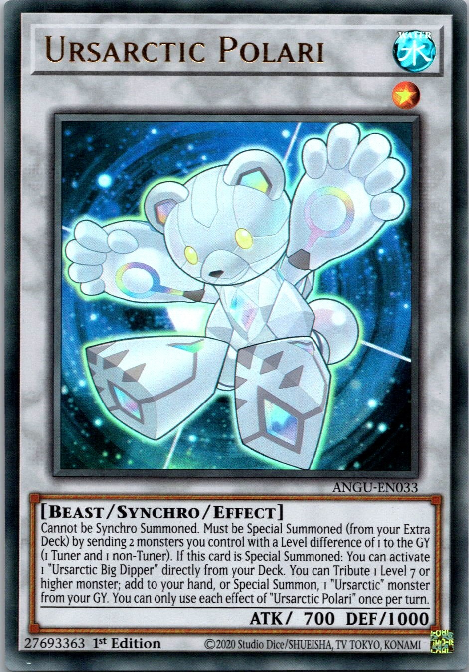 Yugioh Ursarctic Polari ANGU-EN033 1st Edition Ultra Rare NM