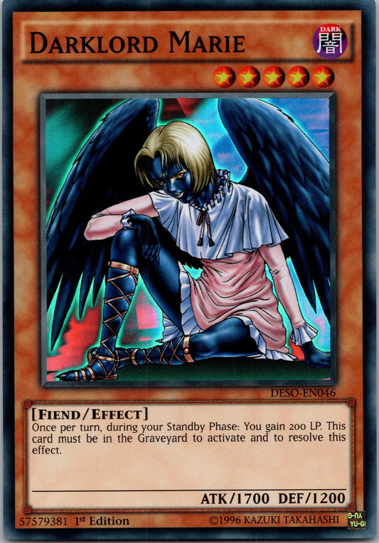 Yugioh Darklord Marie DESO-EN046 1st Edition Super Rare NM