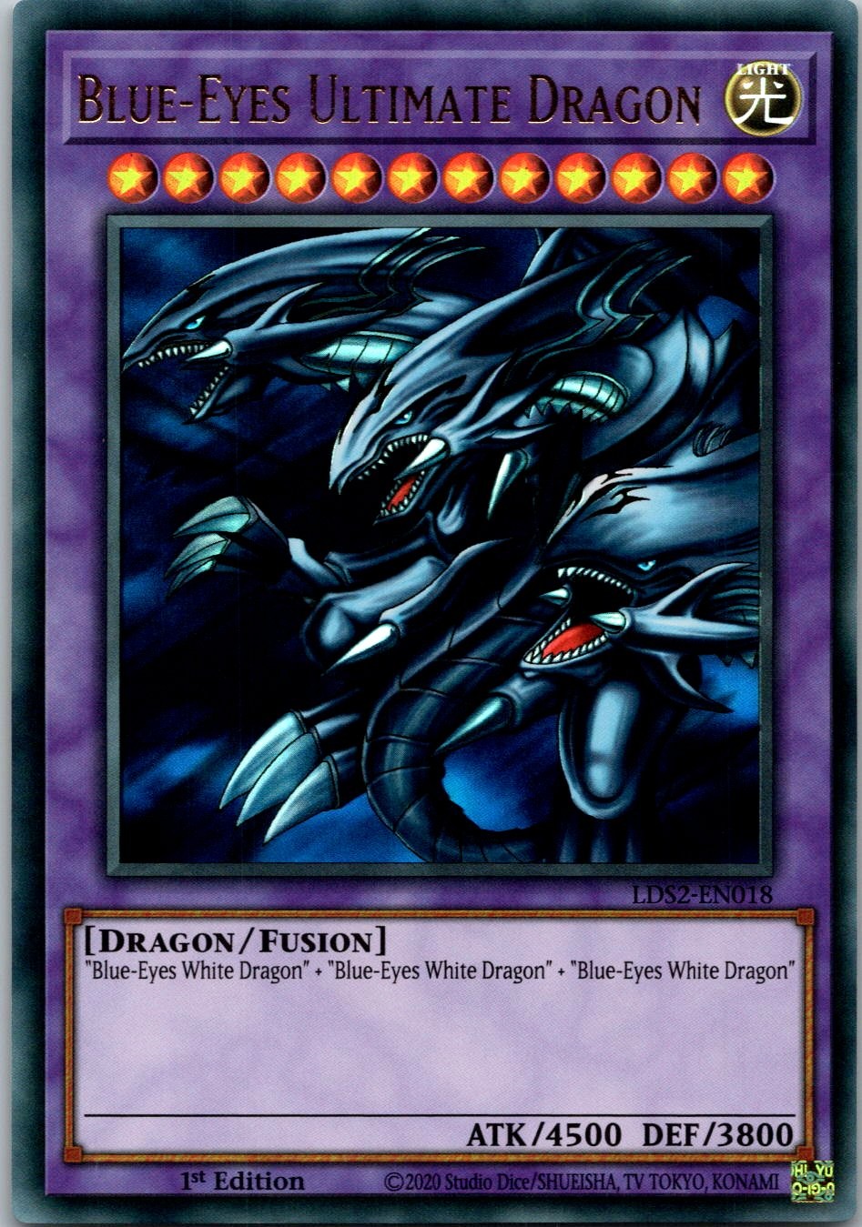 Yugioh Blue-Eyes Ultimate Dragon LDS2-EN018 1st Edition Ultra Rare NM