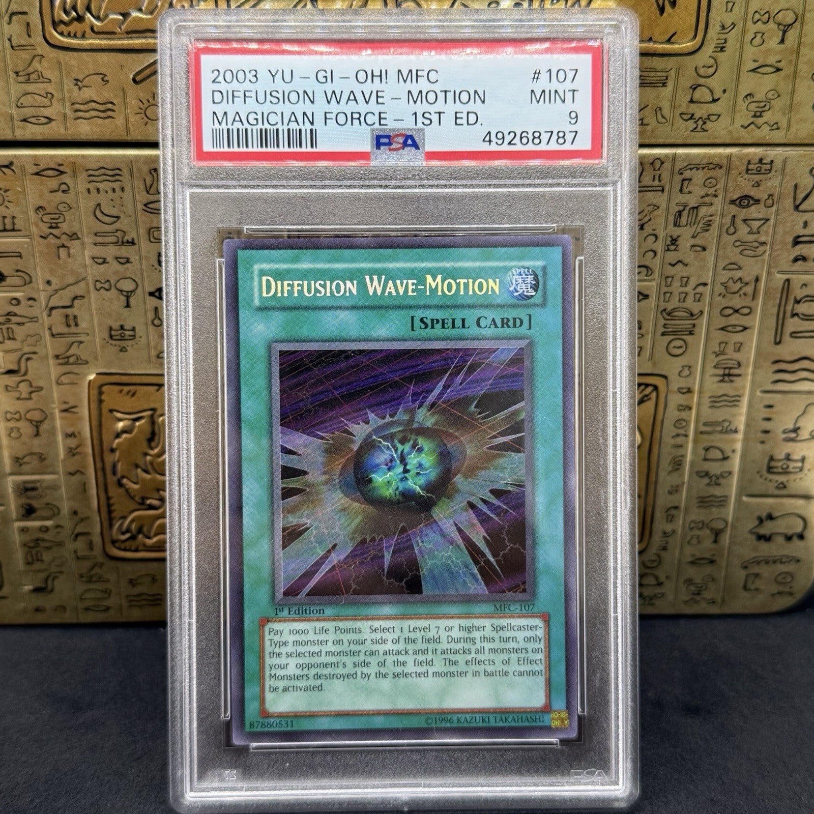 Yugioh Diffusion Wave Motion MFC-107 1st Edition Secret Rare PSA 9 MINT