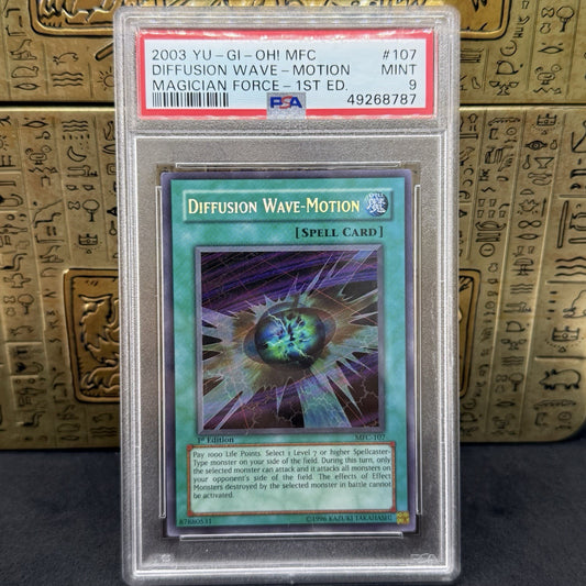 Yugioh Diffusion Wave Motion MFC-107 1st Edition Secret Rare PSA 9 MINT