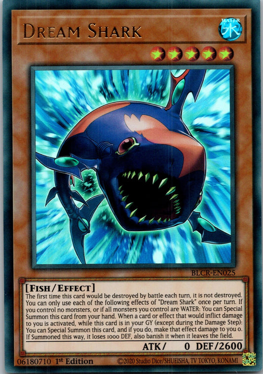 Yugioh Dream Shark BLCR-EN025 1st Edition Ultra Rare NM