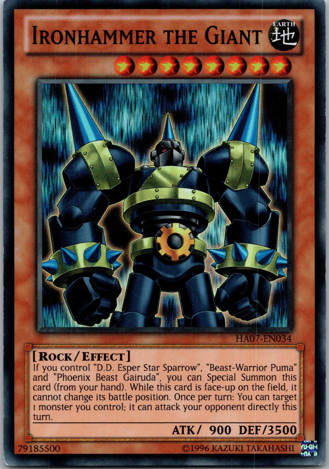 Yugioh Ironhammer the Giant HA07-EN034 Super Rare NM
