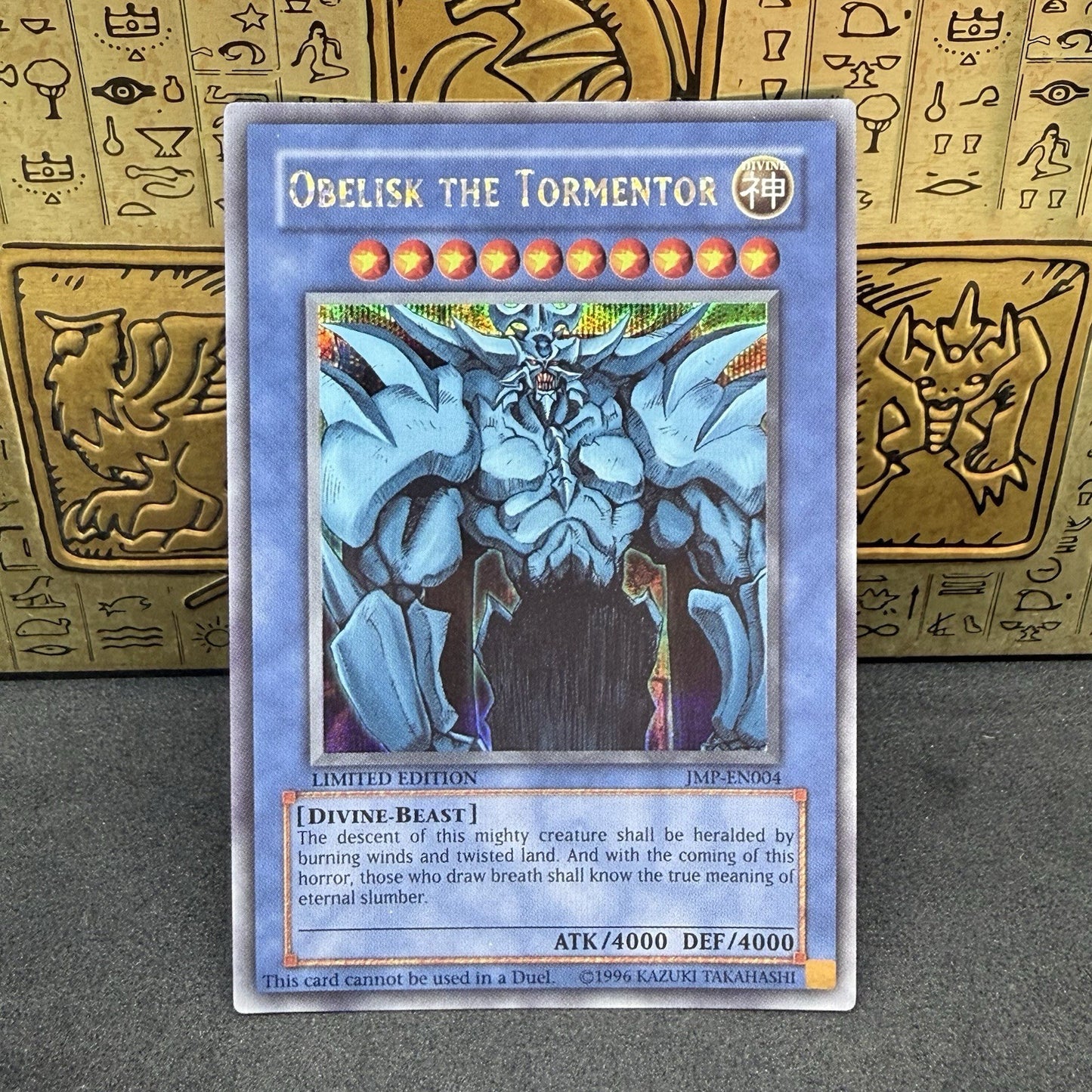 Yugioh Obelisk the Tormentor JMP-EN004 Parallel Secret Rare Limited Edition NM