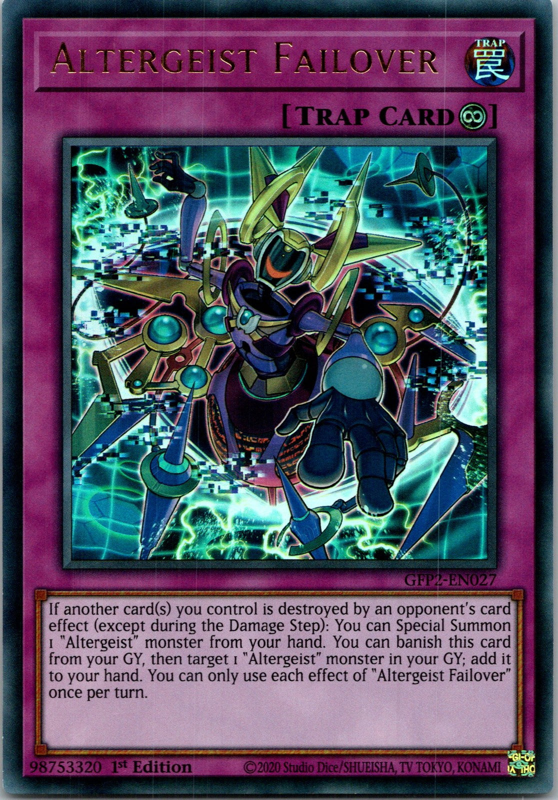 Yugioh Altergeist Failover GFP2-EN027 1st Edition Ultra Rare NM