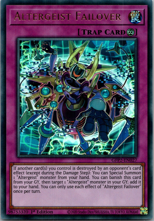 Yugioh Altergeist Failover GFP2-EN027 1st Edition Ultra Rare NM