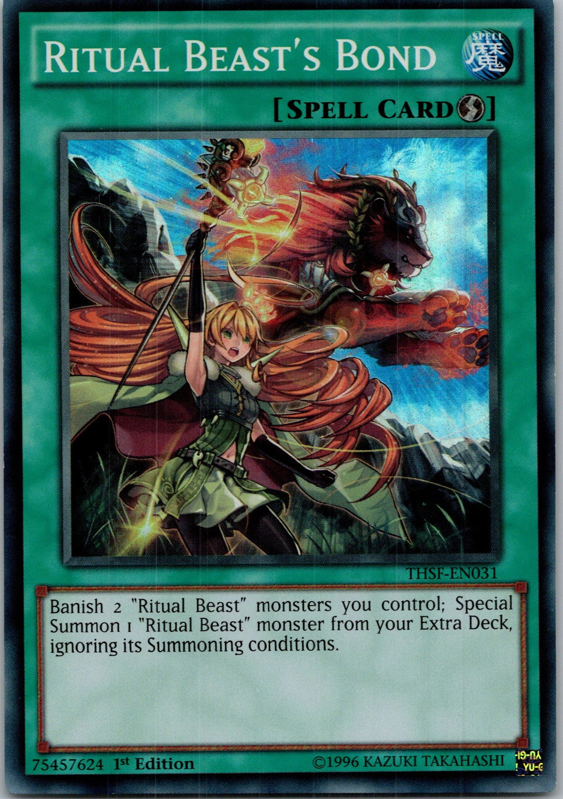 Yugioh Ritual Beast's Bond THSF-EN031 1st Edition Super Rare NM
