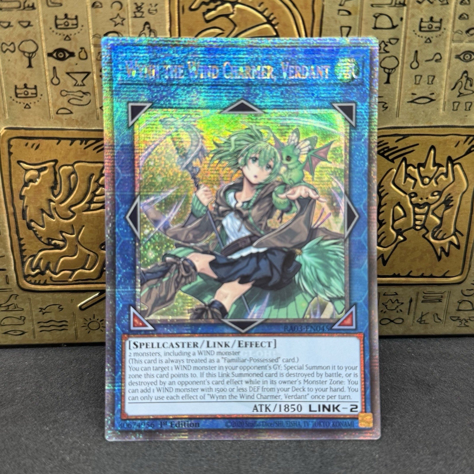 Yugioh Wynn The Wind Charmer, Verdant RA03-EN045 Quarter Century Secret 1st NM