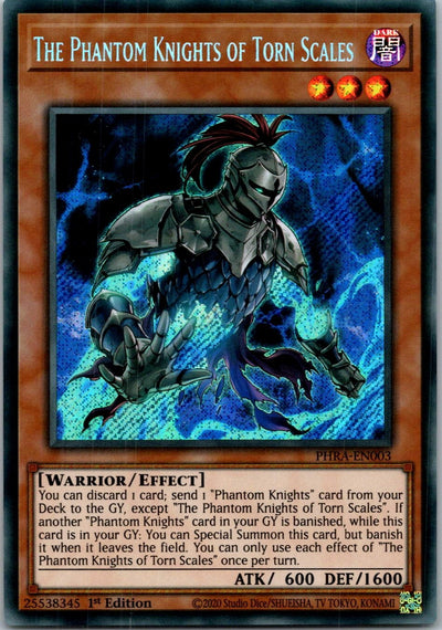 Yugioh The Phantom Knights of Torn Scales PHRA-EN003 1st Edition Secret Rare NM
