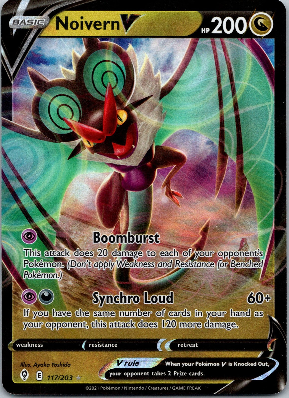 Pokemon Noivern V 117/203 Ultra Rare NM