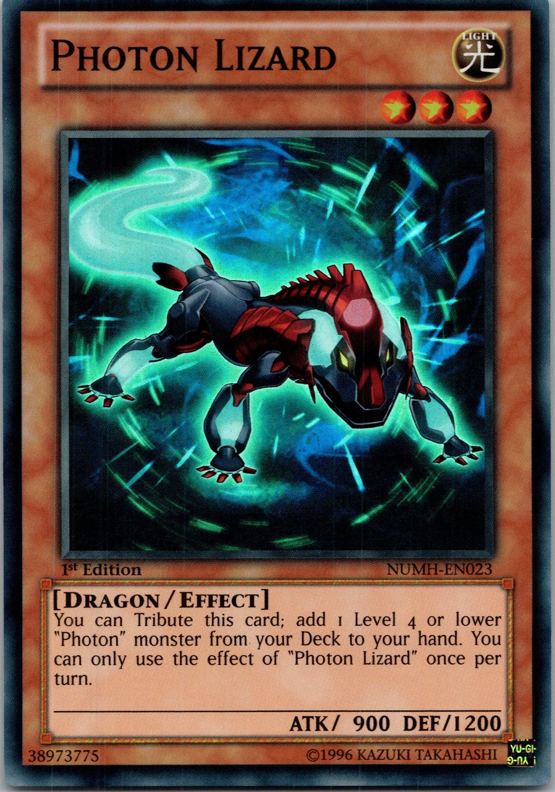 Yugioh Photon Lizard NUMH-EN023 1st Edition Super Rare NM