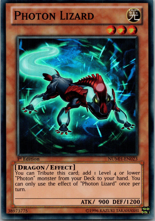 Yugioh Photon Lizard NUMH-EN023 1st Edition Super Rare NM