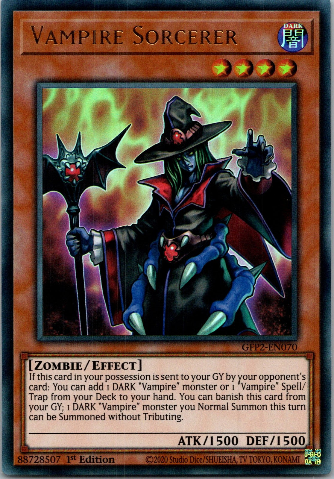 Yugioh Vampire Sorcerer GFP2-EN070 1st Edition Ultra Rare NM
