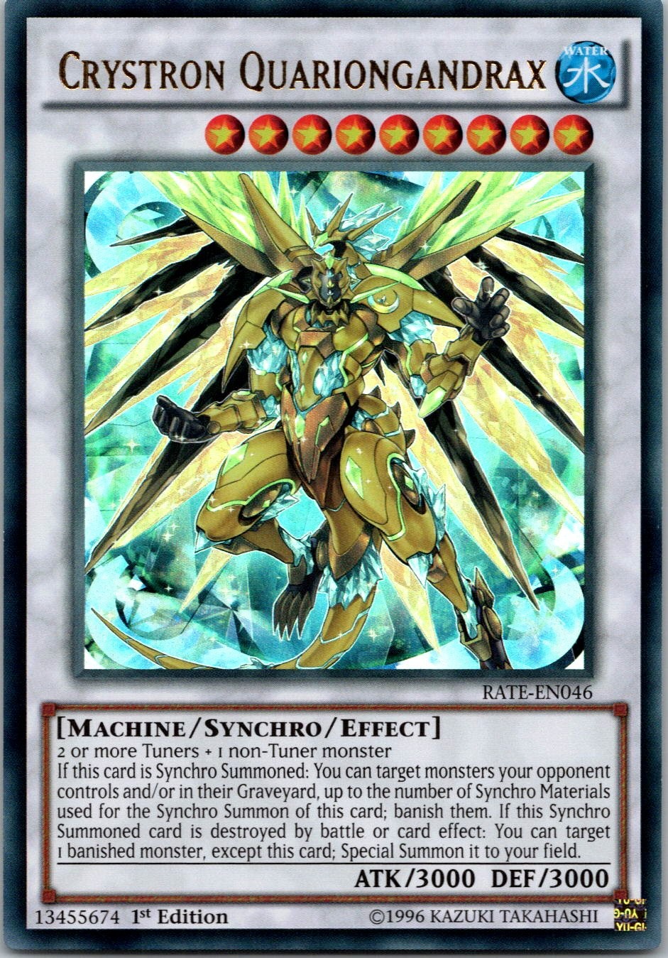 Yugioh Crystron Quariongandrax RATE-EN046 1st Edition Ultra Rare NM