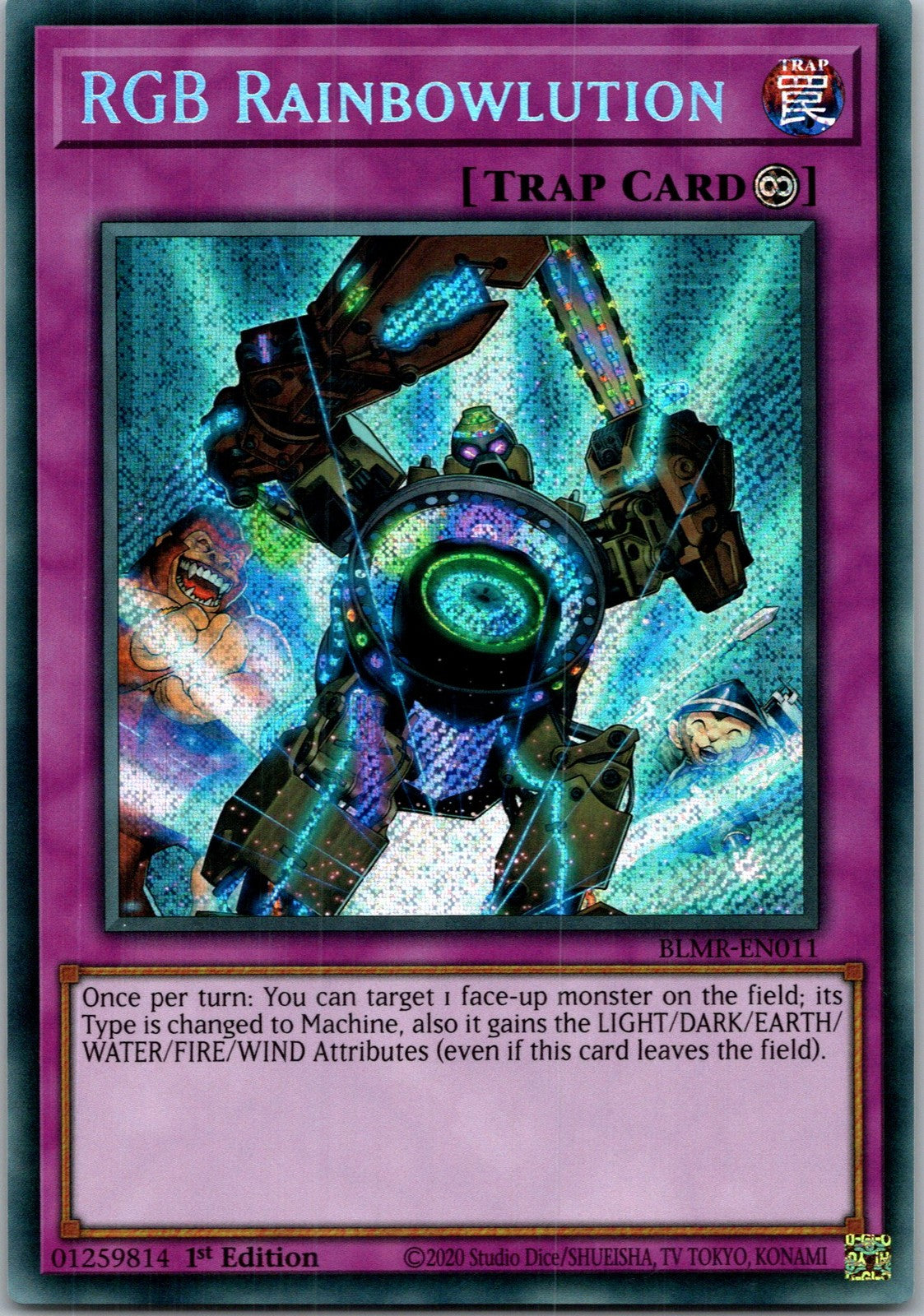 Yugioh RGB Rainbowlution BLMR-EN011 1st Edition Secret Rare NM
