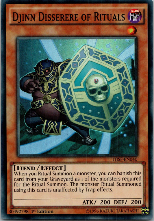 Yugioh Djinn Disserere of Rituals THSF-EN040 1st Edition Super Rare NM