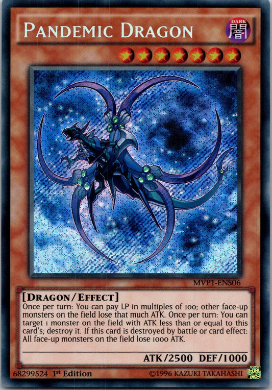 Yugioh Pandemic Dragon MVP1-ENS06 1st Edition Secret Rare NM