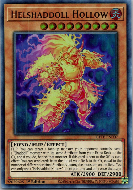 Yugioh Helshaddoll Hollow GFTP-EN007 1st Edition Ultra Rare NM