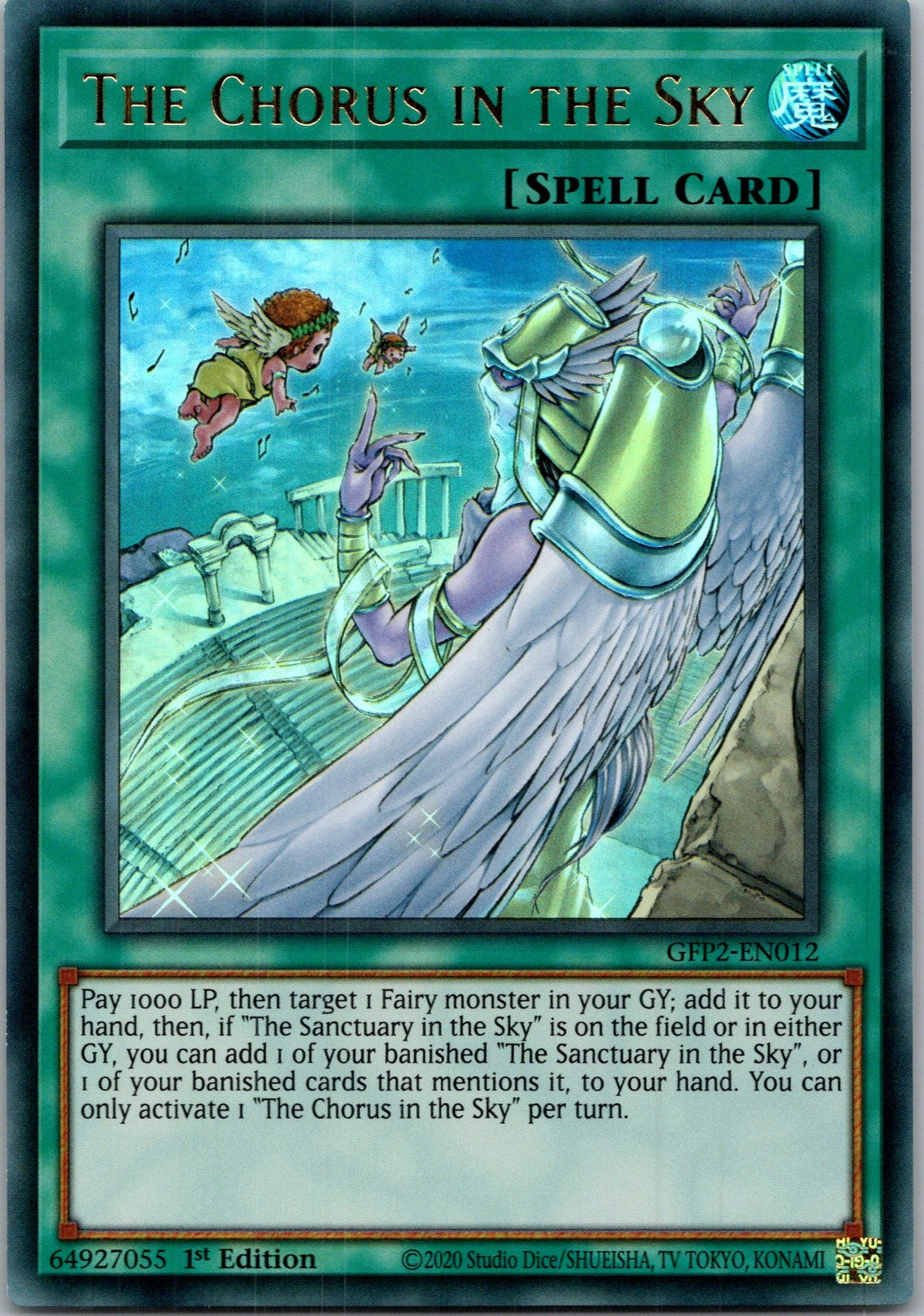 Yugioh The Chorus in the Sky GFP2-EN012 1st Edition Ultra Rare NM