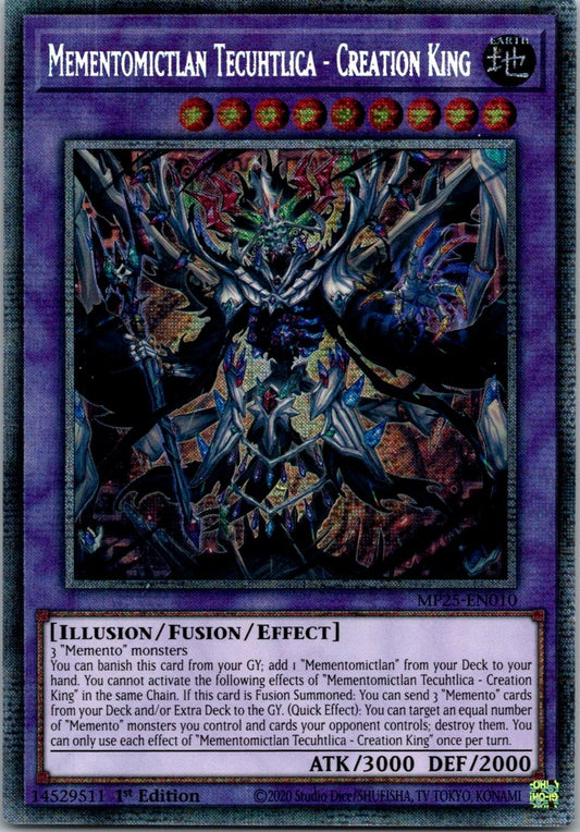 Yugioh Mementomictlan Tecuhtlica - Creation King MP25-EN010 1st Ed Starlight NM