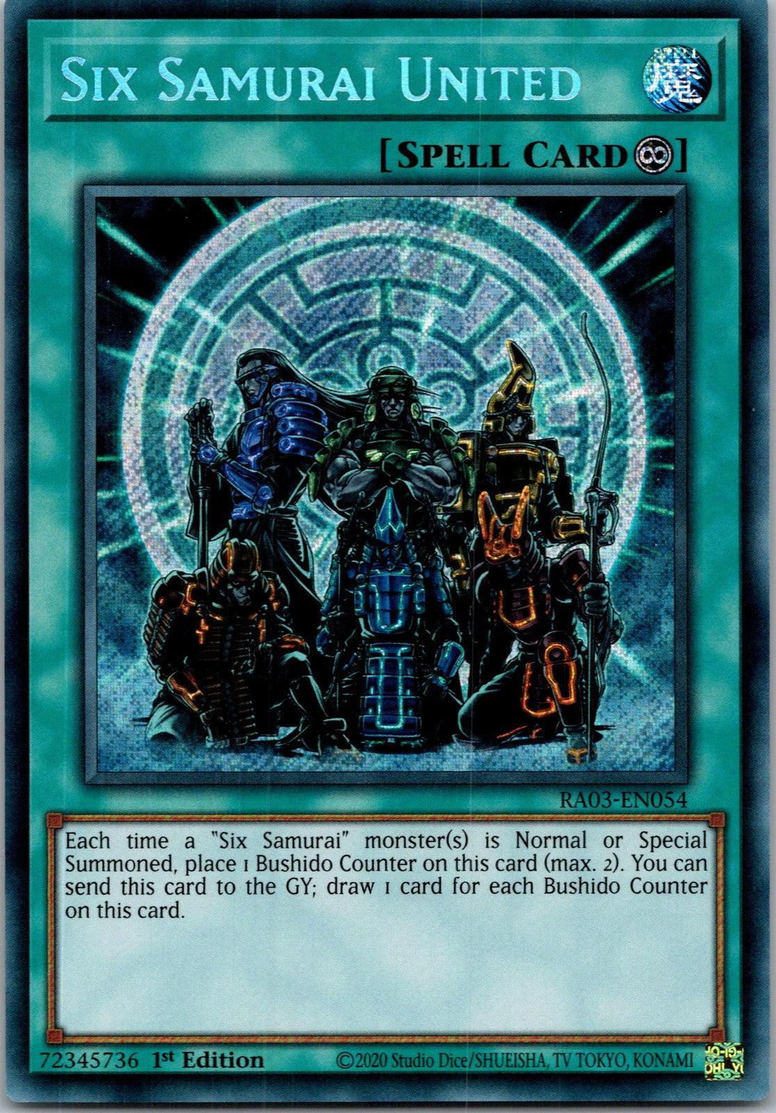 Yugioh Six Samurai United (Secret Rare) RA03-EN054 1st Edition Secret Rare NM