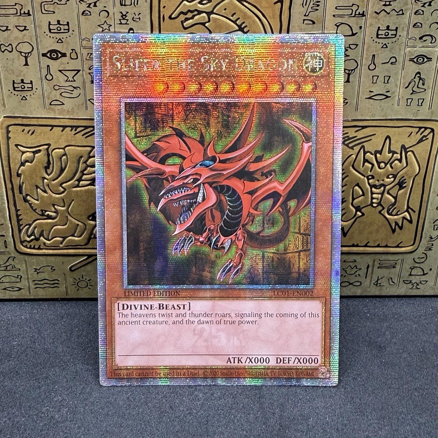 Yugioh Slifer the Sky Dragon LC01-EN002 Quarter Century Secret Rare NM