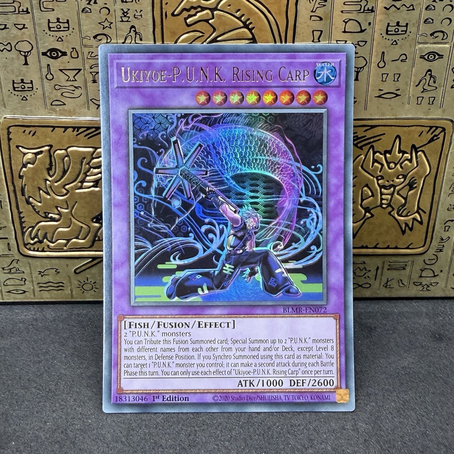 Yugioh Ukiyoe-P.U.N.K. Rising Carp BLMR-EN072 Ultra Rare 1st Edition NM