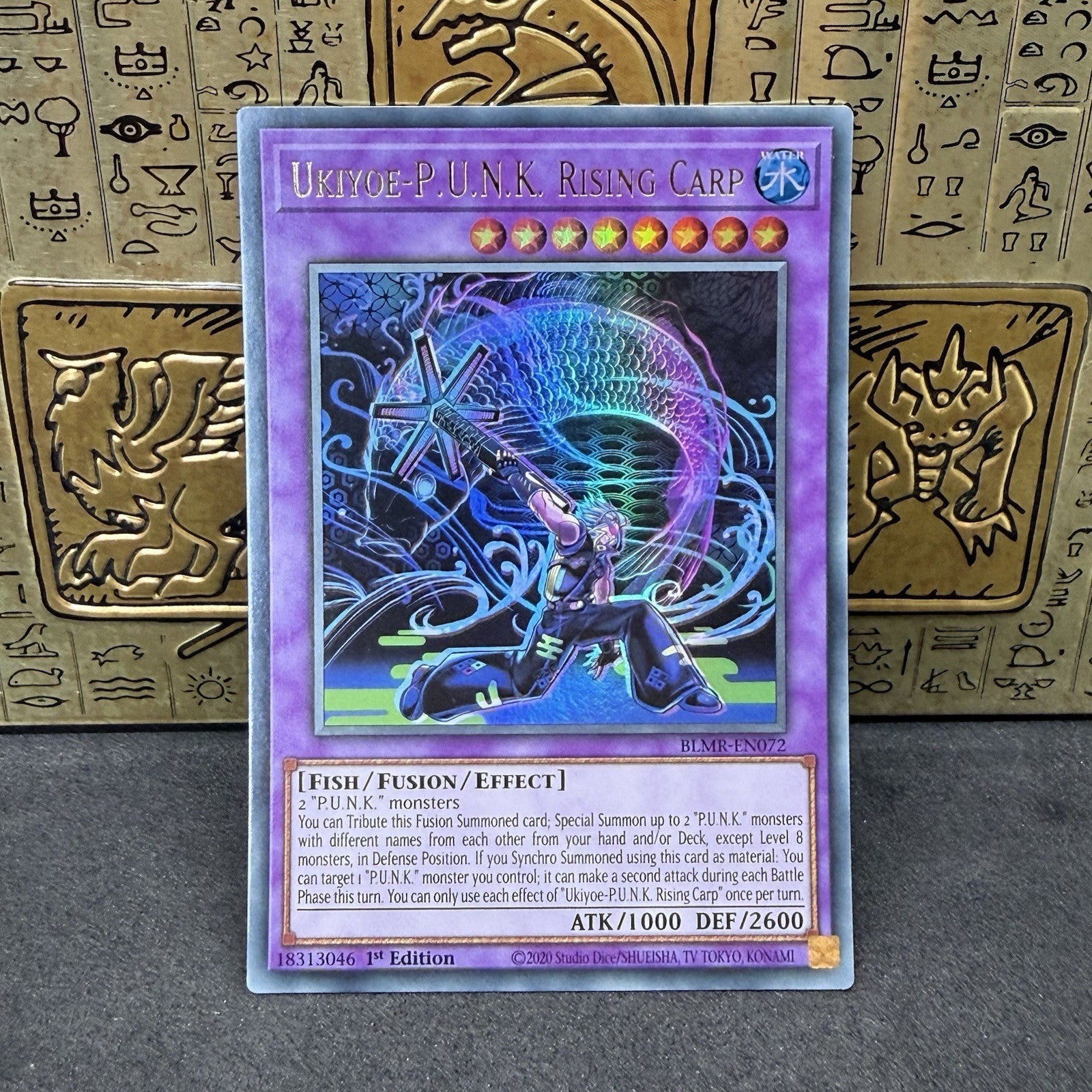 Yugioh Ukiyoe-P.U.N.K. Rising Carp BLMR-EN072 Ultra Rare 1st Edition NM